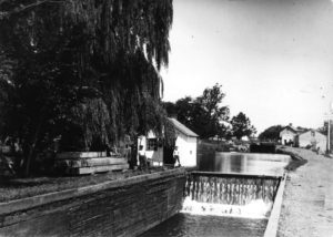 The Solebury Township Historical Society's new collection of videos and oral histories contains images of Canal sites that have disappeared. This is a John Anderson photograph of Lock 10 in New Hope, now covered by Main Street. 