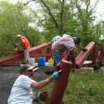 A camelback bridge receives some tlc