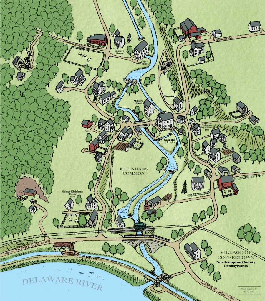 Map of the village of Coffeetown