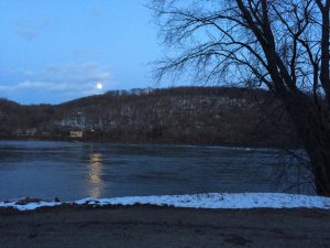 Full Moon over the Delaware River