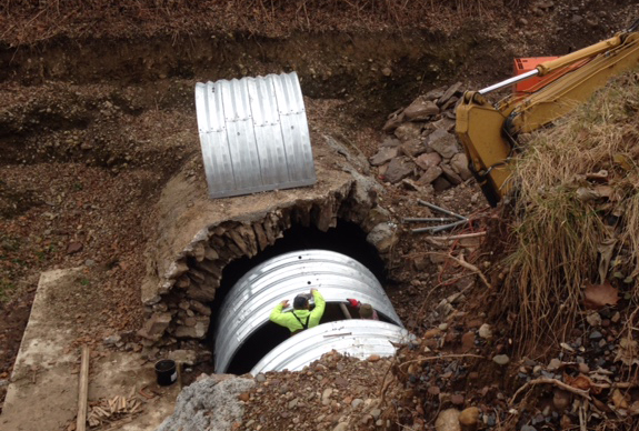 high falls creek culvert sleeves almost connected