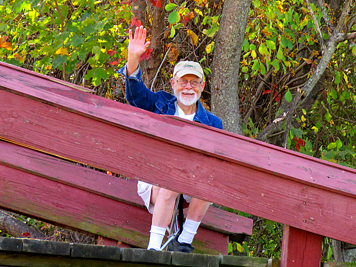 Jack Merkl at the David Library Bridge