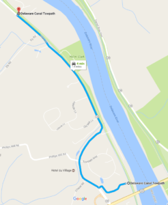 Detour around the Lower Limeport Bridge construction project.
