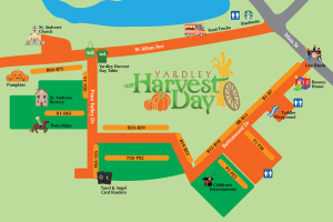 Yardley Harvest Day Map