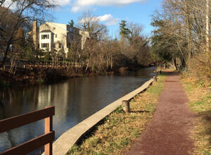 canal and towpath in new hope, pa