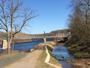 Looking south from Lock 12 in Lumberville